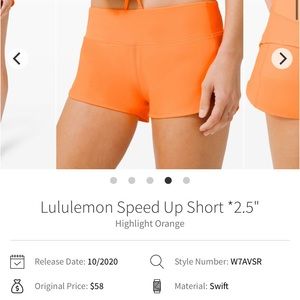 lulu speed up shorts